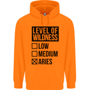 Levels of Wildness Aries Mens 80% Cotton Hoodie Orange