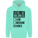 Levels of Wildness Aries Mens 80% Cotton Hoodie Peppermint