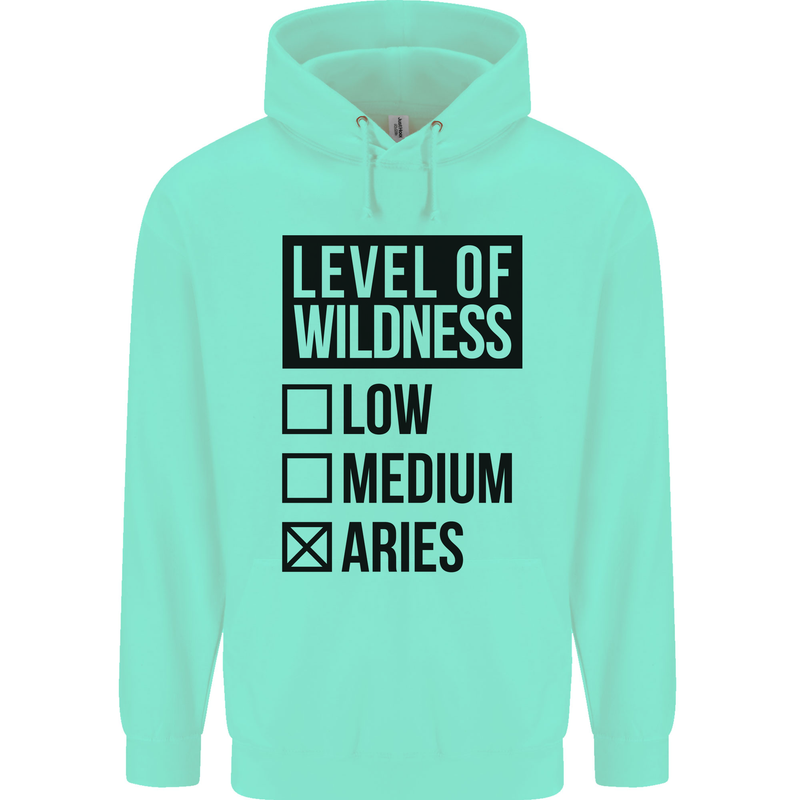 Levels of Wildness Aries Mens 80% Cotton Hoodie Peppermint