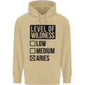 Levels of Wildness Aries Mens 80% Cotton Hoodie Sand