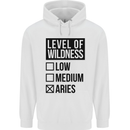 Levels of Wildness Aries Mens 80% Cotton Hoodie White