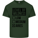 Levels of Wildness Aries Mens Cotton T-Shirt Tee Top Forest Green
