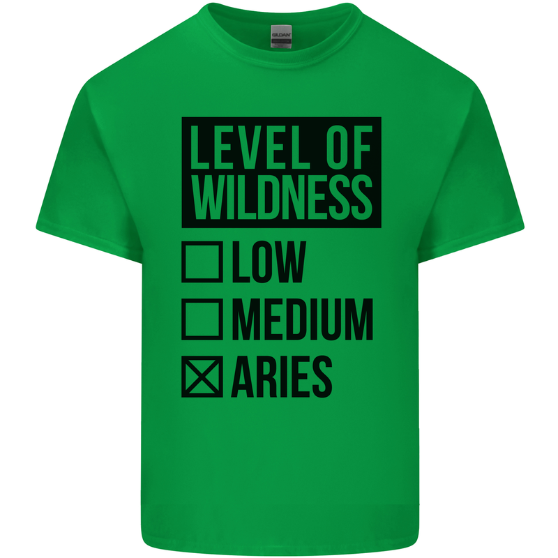 Levels of Wildness Aries Mens Cotton T-Shirt Tee Top Irish Green