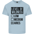 Levels of Wildness Aries Mens Cotton T-Shirt Tee Top Light Blue