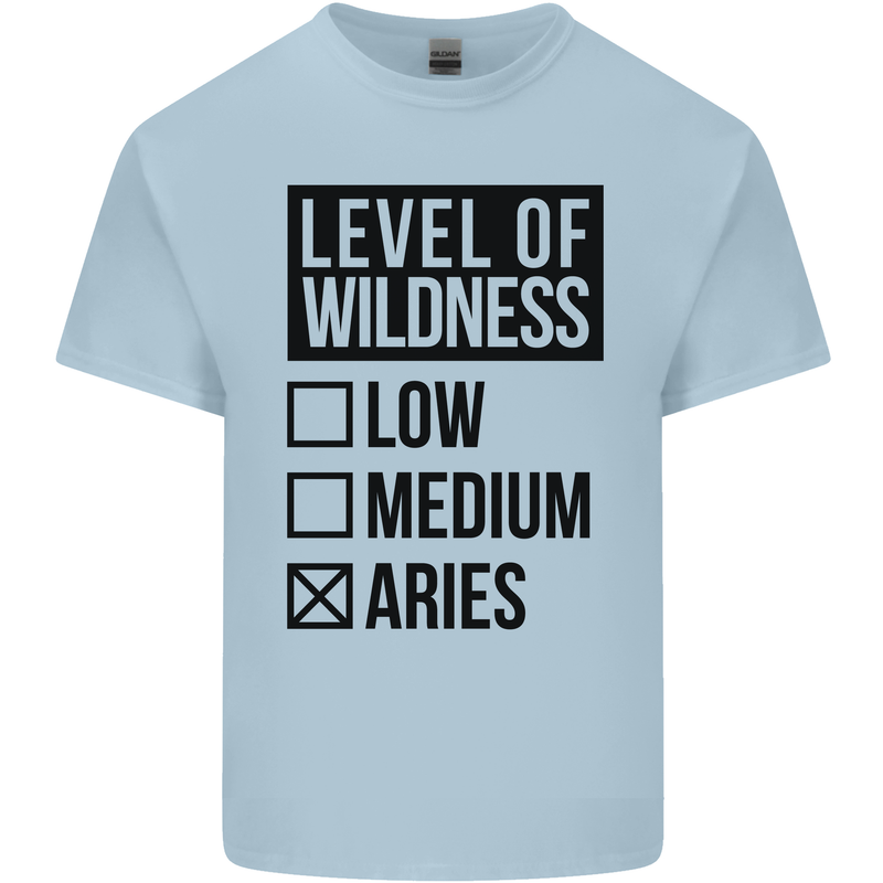 Levels of Wildness Aries Mens Cotton T-Shirt Tee Top Light Blue