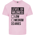 Levels of Wildness Aries Mens Cotton T-Shirt Tee Top Light Pink