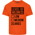 Levels of Wildness Aries Mens Cotton T-Shirt Tee Top Orange