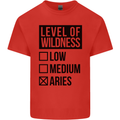 Levels of Wildness Aries Mens Cotton T-Shirt Tee Top Red