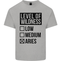 Levels of Wildness Aries Mens Cotton T-Shirt Tee Top Sports Grey