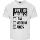 Levels of Wildness Aries Mens Cotton T-Shirt Tee Top White