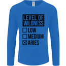Levels of Wildness Aries Mens Long Sleeve T-Shirt Royal Blue
