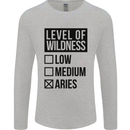 Levels of Wildness Aries Mens Long Sleeve T-Shirt Sports Grey