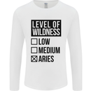 Levels of Wildness Aries Mens Long Sleeve T-Shirt White