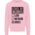 Levels of Wildness Aries Mens Sweatshirt Jumper Light Pink