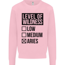 Levels of Wildness Aries Mens Sweatshirt Jumper Light Pink