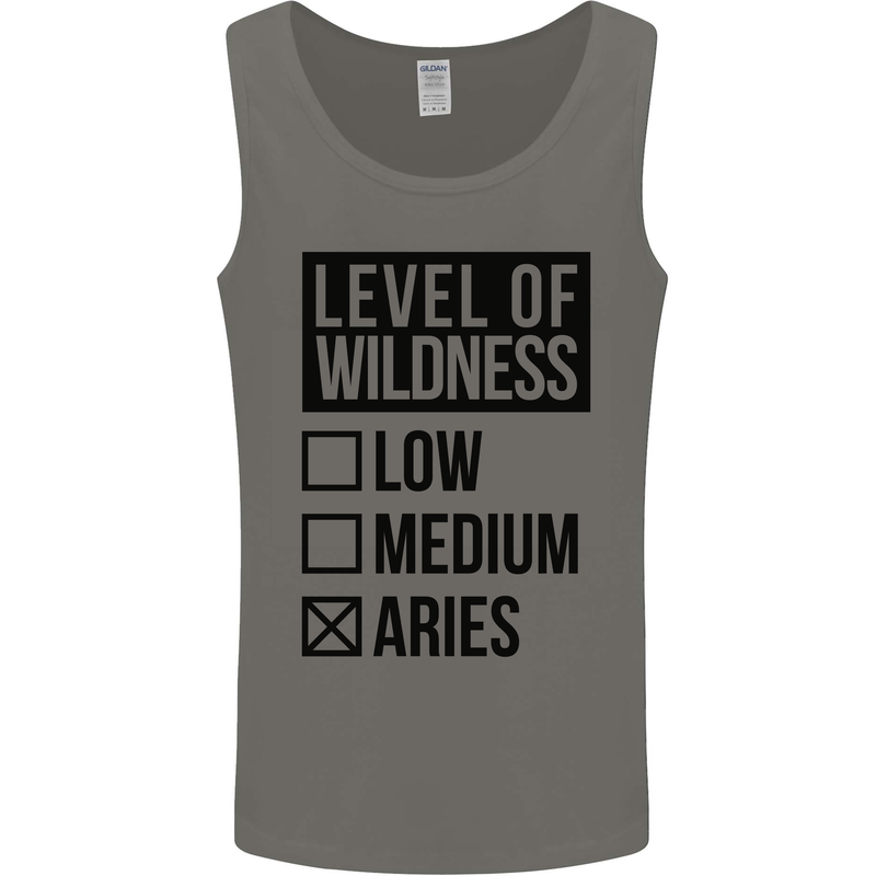 Levels of Wildness Aries Mens Vest Tank Top Charcoal