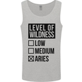 Levels of Wildness Aries Mens Vest Tank Top Sports Grey