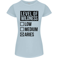 Levels of Wildness Aries Womens Petite Cut T-Shirt Light Blue