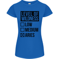 Levels of Wildness Aries Womens Petite Cut T-Shirt Royal Blue