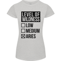 Levels of Wildness Aries Womens Petite Cut T-Shirt Sports Grey