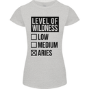 Levels of Wildness Aries Womens Petite Cut T-Shirt Sports Grey
