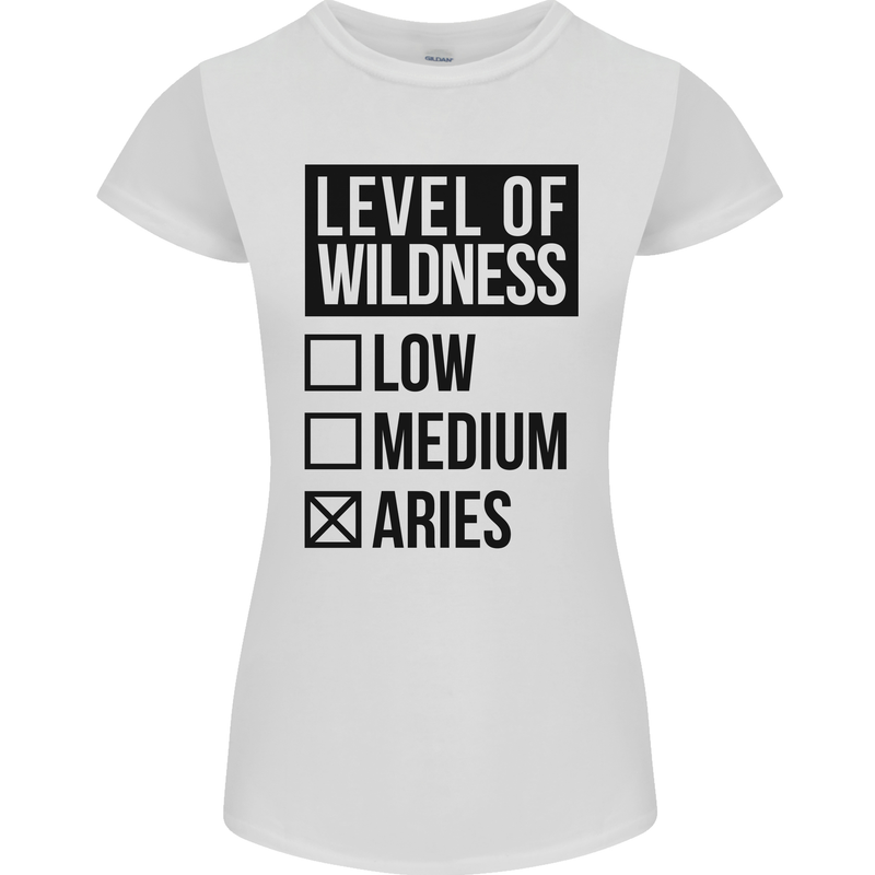 Levels of Wildness Aries Womens Petite Cut T-Shirt White