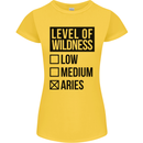 Levels of Wildness Aries Womens Petite Cut T-Shirt Yellow
