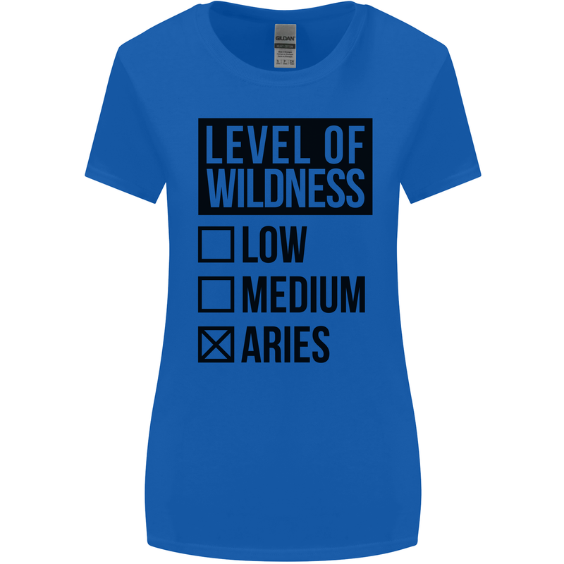 Levels of Wildness Aries Womens Wider Cut T-Shirt Royal Blue