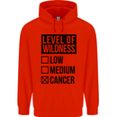 Levels of Wildness Cancer Childrens Kids Hoodie Bright Red