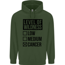 Levels of Wildness Cancer Childrens Kids Hoodie Forest Green