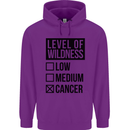 Levels of Wildness Cancer Childrens Kids Hoodie Purple