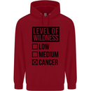 Levels of Wildness Cancer Childrens Kids Hoodie Red