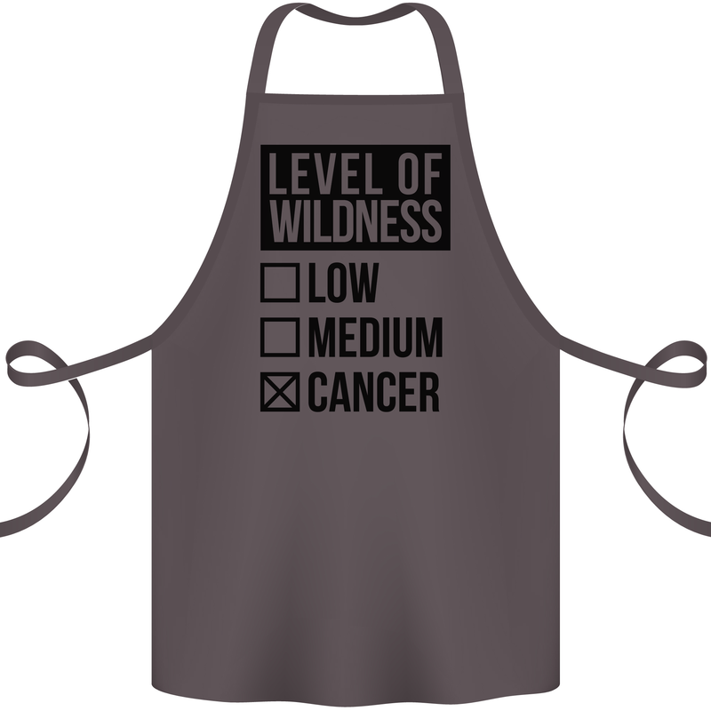 Levels of Wildness Cancer Cotton Apron 100% Organic Dark Grey