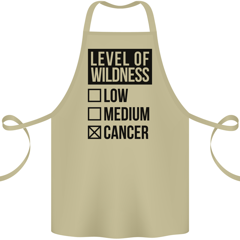 Levels of Wildness Cancer Cotton Apron 100% Organic Khaki