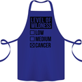 Levels of Wildness Cancer Cotton Apron 100% Organic Royal Blue