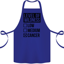 Levels of Wildness Cancer Cotton Apron 100% Organic Royal Blue