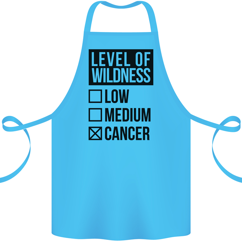 Levels of Wildness Cancer Cotton Apron 100% Organic Turquoise