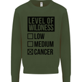 Levels of Wildness Cancer Kids Sweatshirt Jumper Forest Green