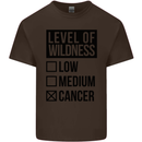 Levels of Wildness Cancer Kids T-Shirt Childrens Chocolate