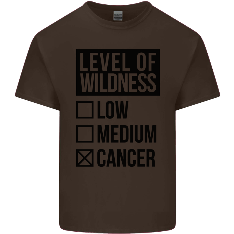 Levels of Wildness Cancer Kids T-Shirt Childrens Chocolate