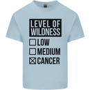 Levels of Wildness Cancer Kids T-Shirt Childrens Light Blue