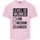 Levels of Wildness Cancer Kids T-Shirt Childrens Light Pink