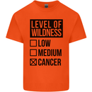 Levels of Wildness Cancer Kids T-Shirt Childrens Orange