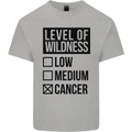 Levels of Wildness Cancer Kids T-Shirt Childrens Sports Grey