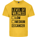 Levels of Wildness Cancer Kids T-Shirt Childrens Yellow