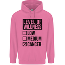 Levels of Wildness Cancer Mens 80% Cotton Hoodie Azelea