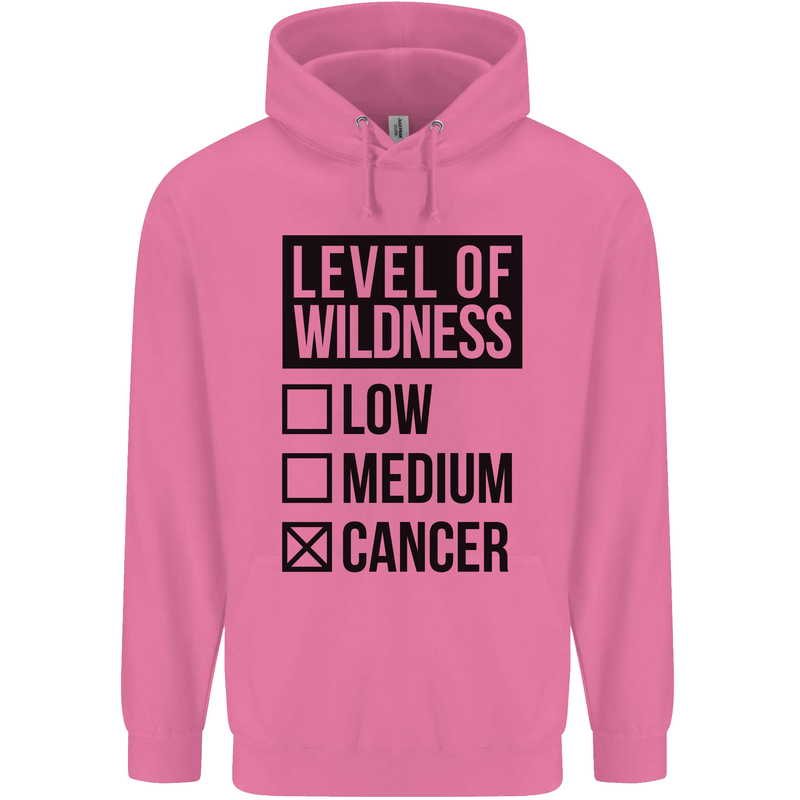 Levels of Wildness Cancer Mens 80% Cotton Hoodie Azelea
