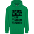 Levels of Wildness Cancer Mens 80% Cotton Hoodie Irish Green
