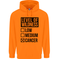 Levels of Wildness Cancer Mens 80% Cotton Hoodie Orange