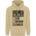 Levels of Wildness Cancer Mens 80% Cotton Hoodie Sand